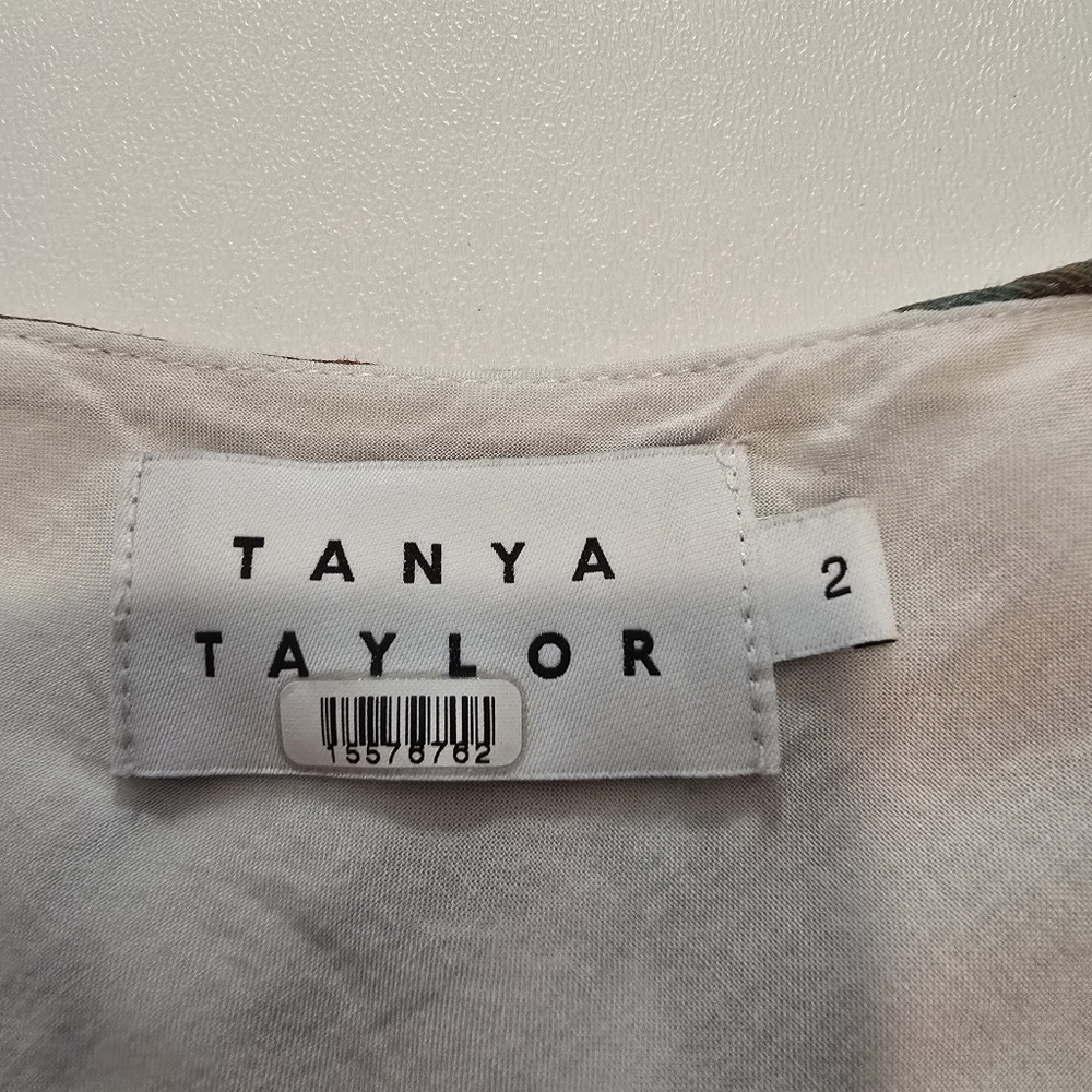 Tanya Taylor Floral Blaire Dress Wrap Short sleeves V-neck Size 2 - Picture 8 of 11